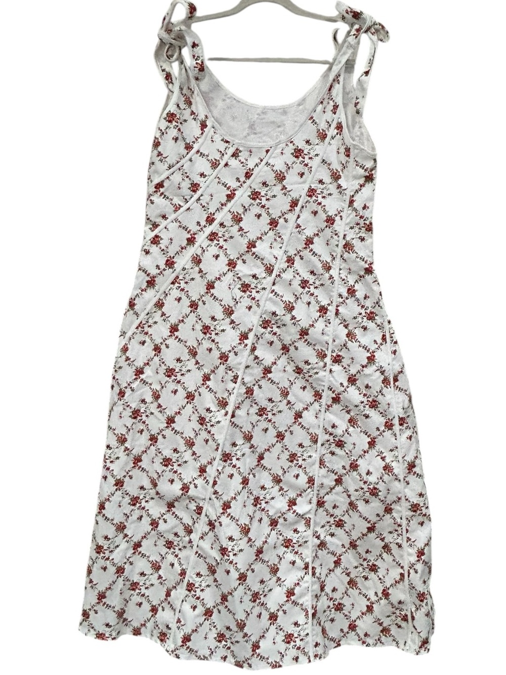 Baltic Born NWT Isla Tank Dress XL Sleeveless Floral Tie-Shoulder Midi Off White - Picture 6 of 16